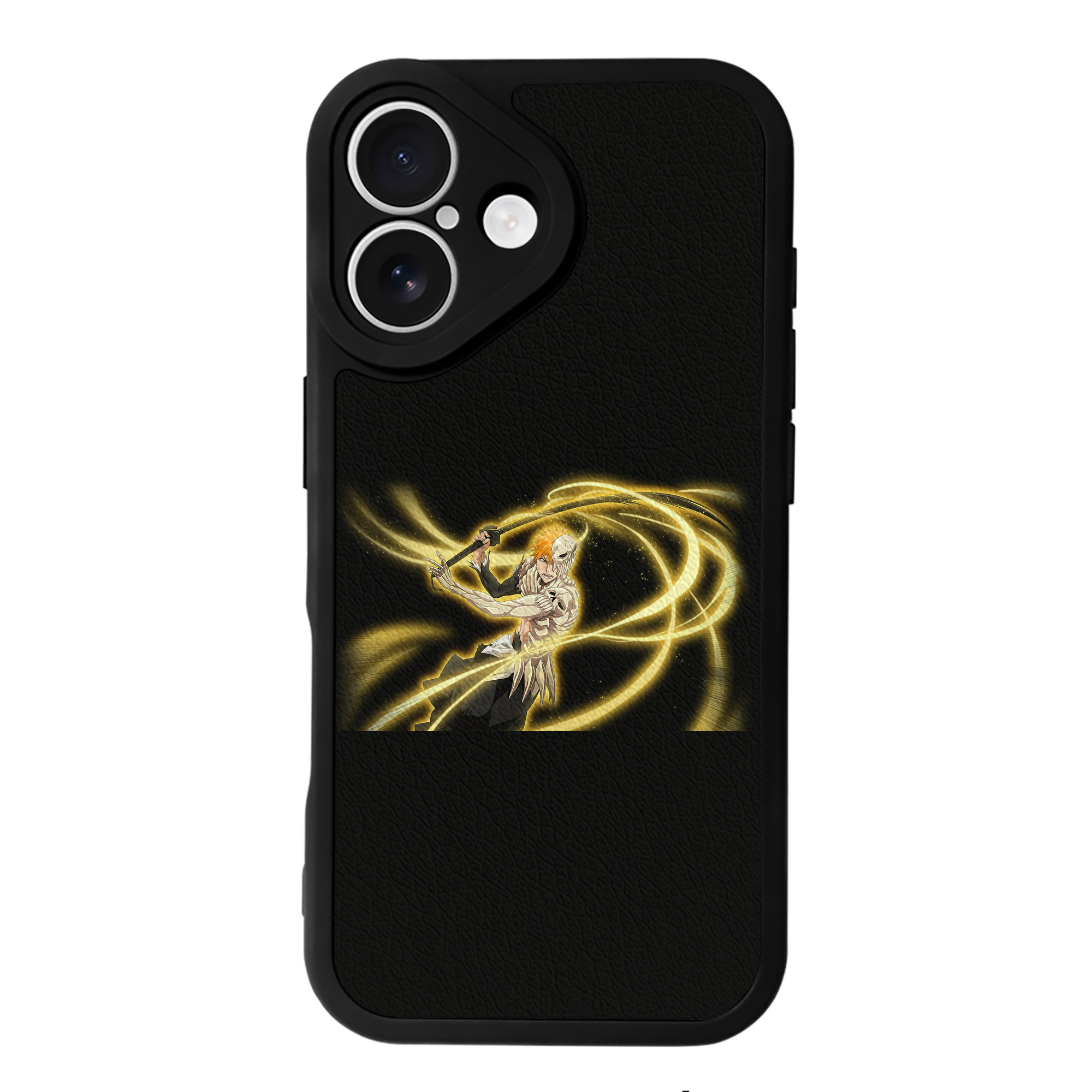 ブリーチ 黒崎一護（くろさき いちご）BLEACH Kurosaki Ichigo 【iPhone 16シリーズ対応】シリコンスマホケース（レザー調） 材質：シリコン
